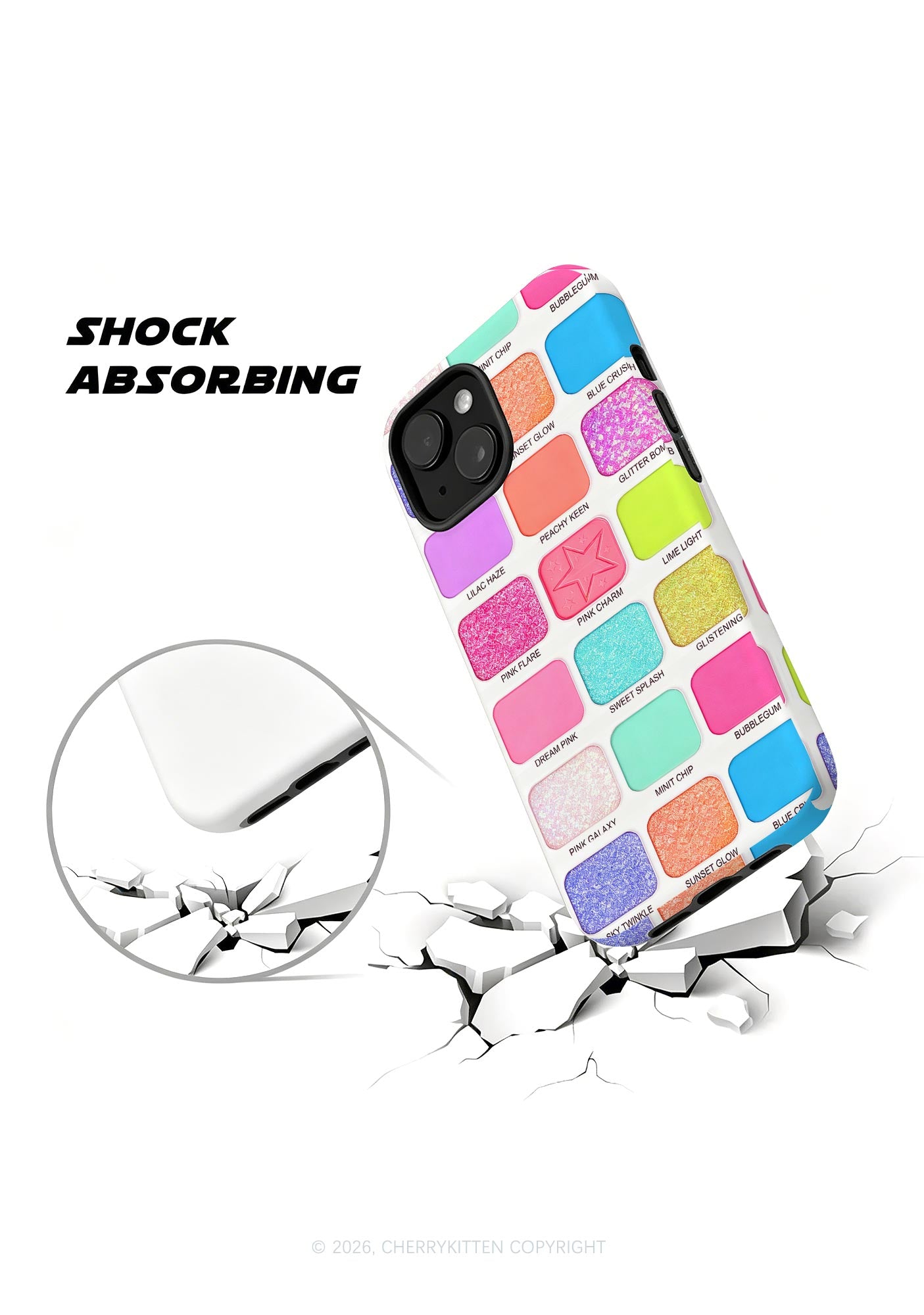 Faux Eyeshadow Palette Y2K Phone Case Cherrykitten