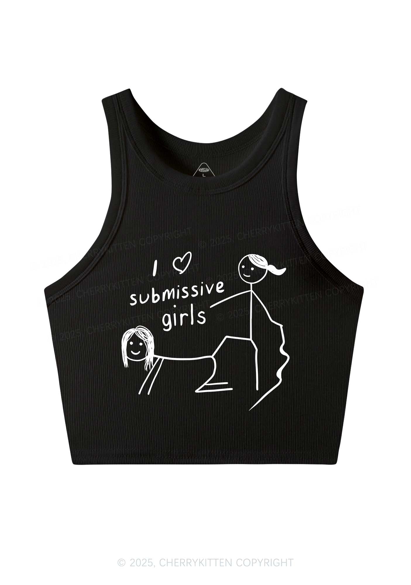 I Love S Girls Pride Y2K Crop Tank Top Cherrykitten