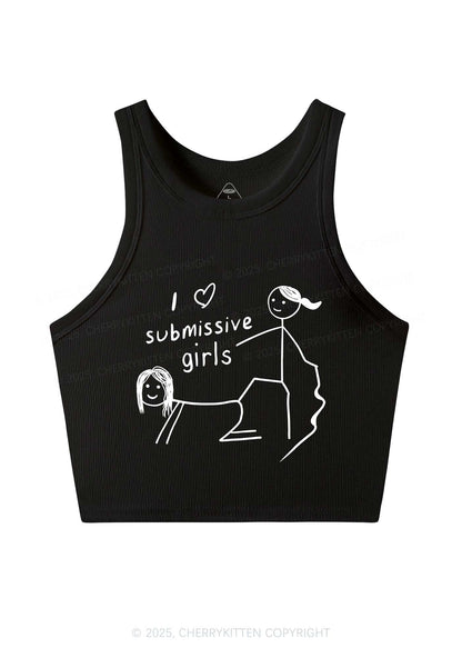 I Love S Girls Pride Y2K Crop Tank Top Cherrykitten