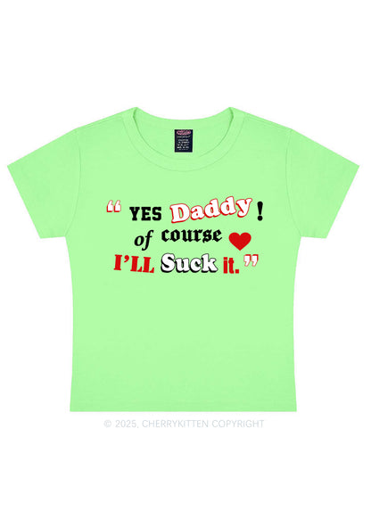 Daddy Suck It Y2K Baby Tee Cherrykitten