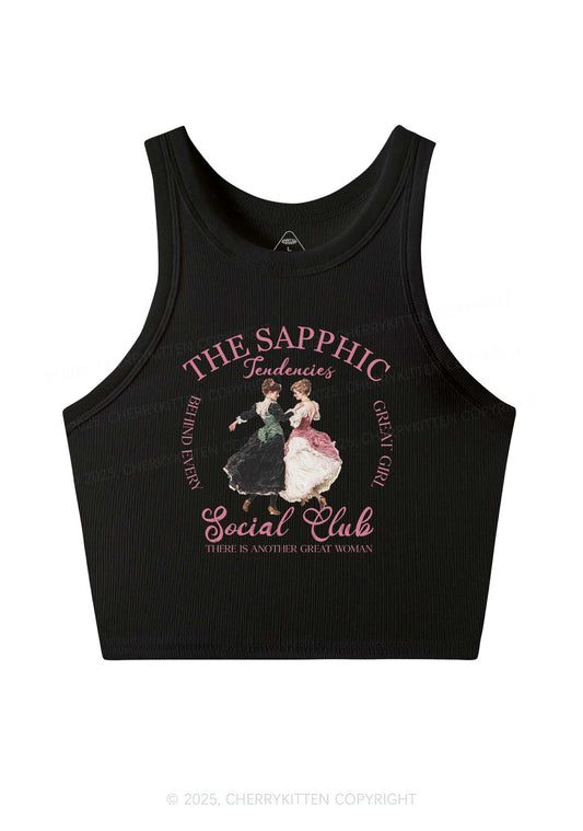 The Sapphic Pride Y2K Crop Tank Top Cherrykitten