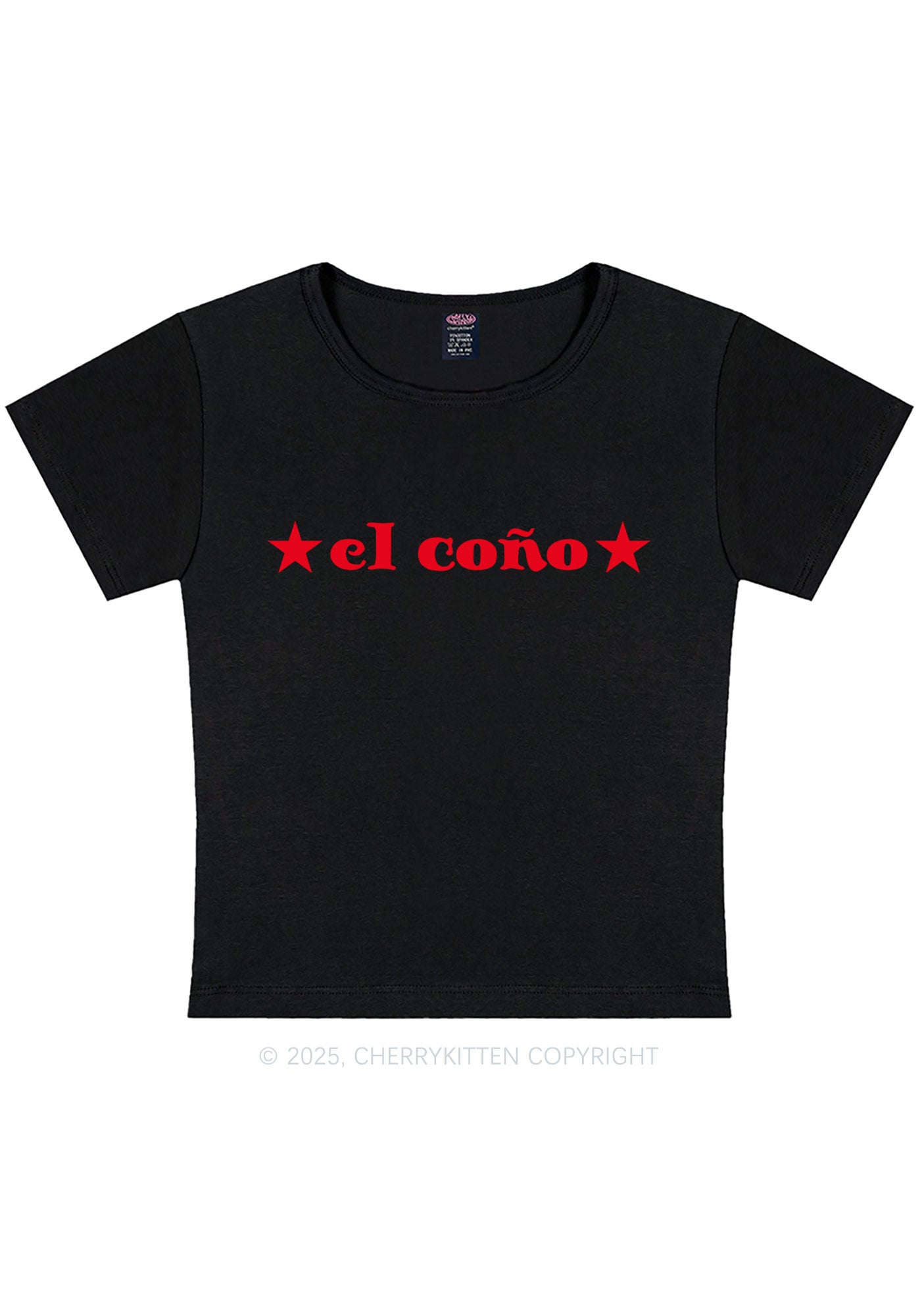 El Cono Y2K Baby Tee Cherrykitten