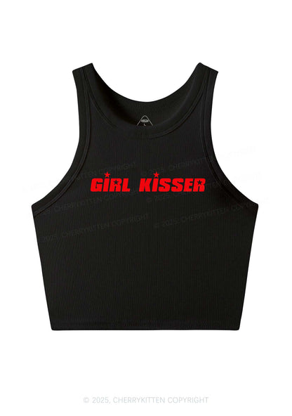 Girl Kisser Star Y2K Crop Tank Top Cherrykitten