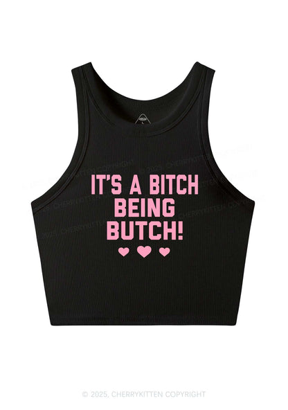 Bxxch Being Butch Y2K Crop Tank Top Cherrykitten