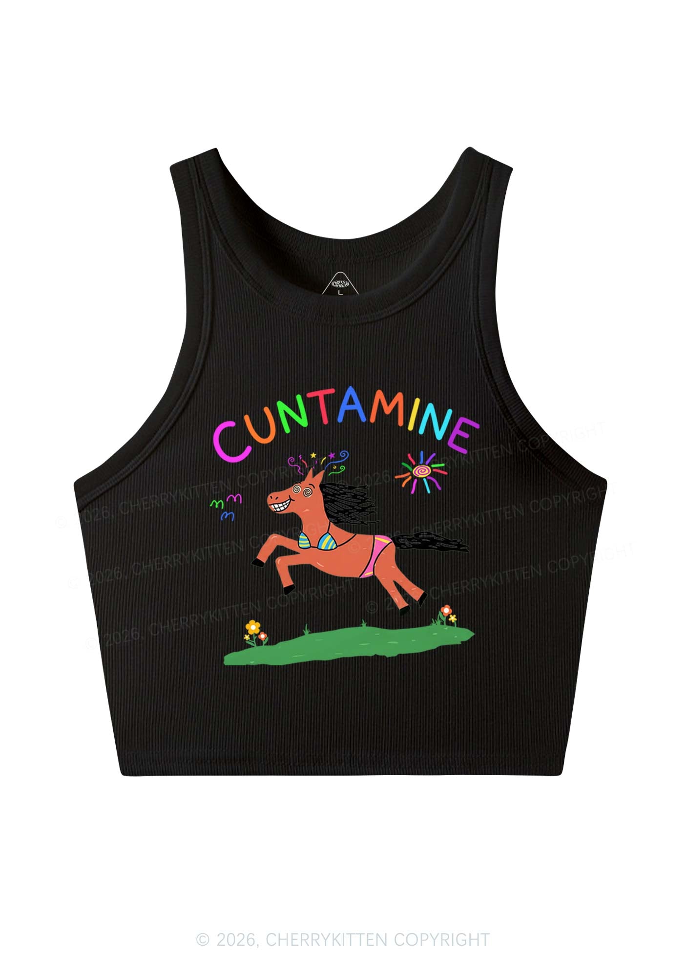Cxxtamine Pony Y2K Crop Tank Top Cherrykitten