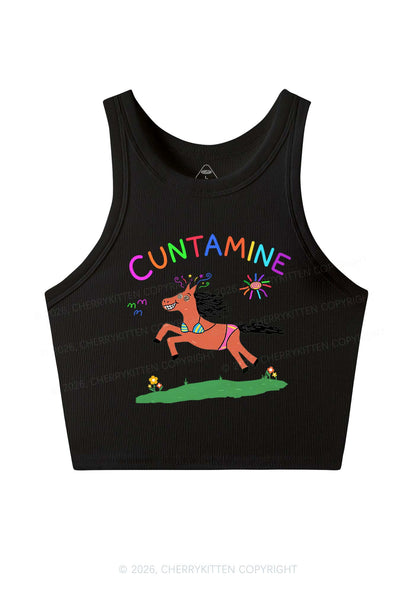 Cxxtamine Pony Y2K Crop Tank Top Cherrykitten
