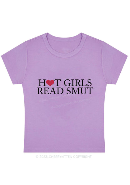 Hot Girls Read Smut Y2K Baby Tee Cherrykitten