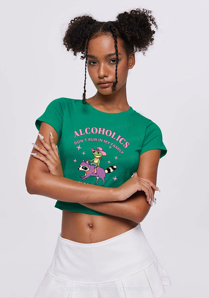 Alcoholics Drive Y2K Baby Tee Cherrykitten