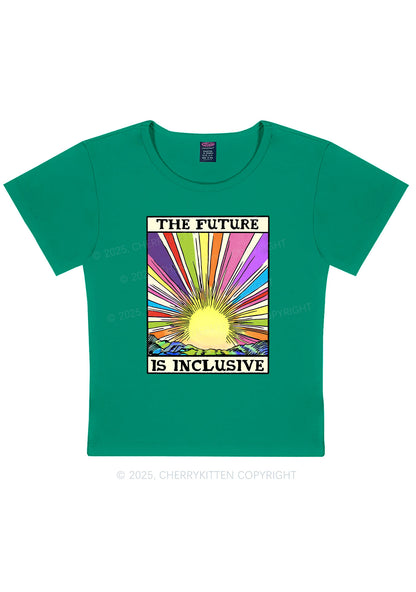 The Future Is Inclusive Pride Y2K Baby Tee Cherrykitten