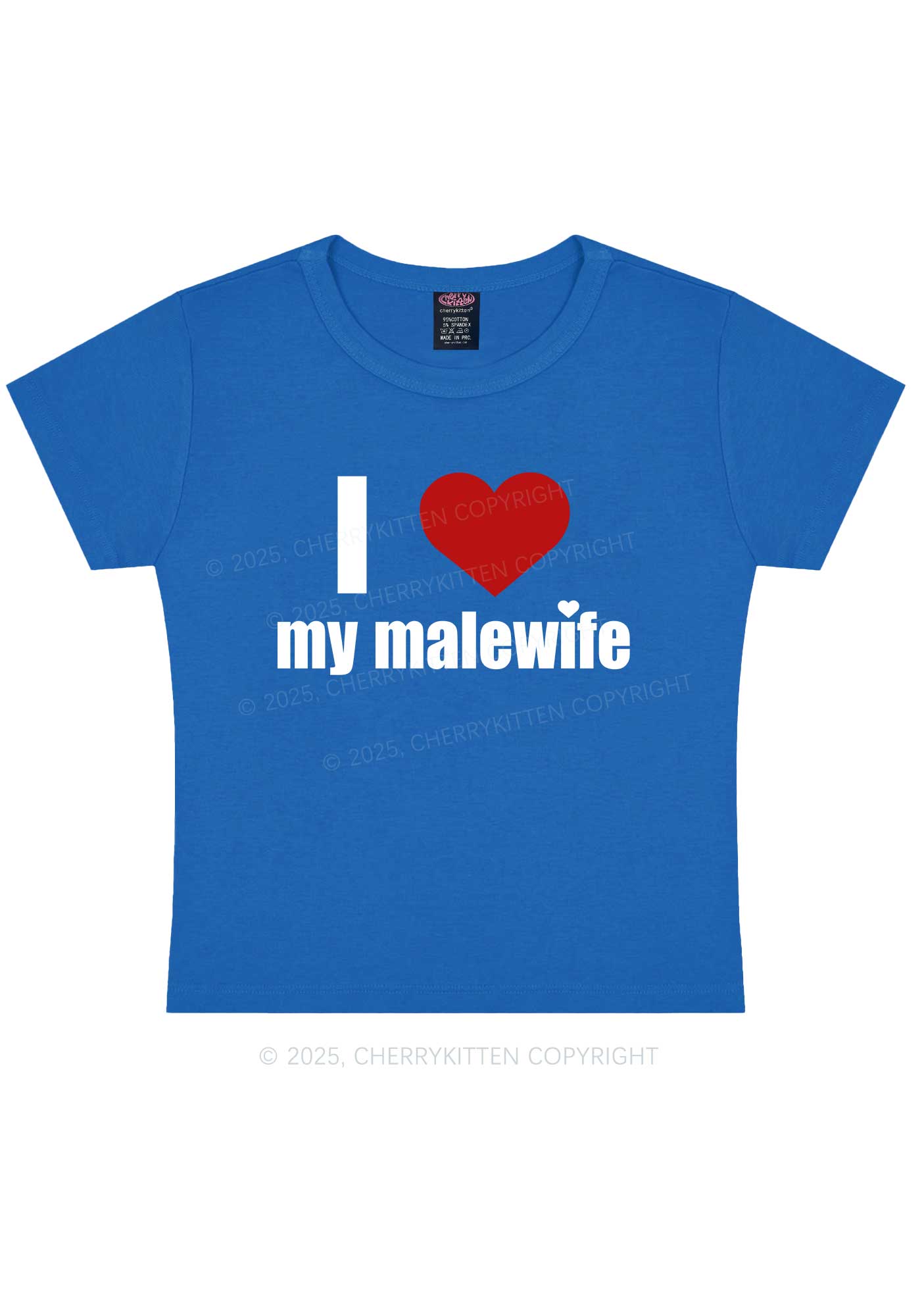 I Love My Malewife Pride Y2K Baby Tee Cherrykitten