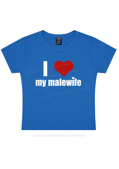I Love My Malewife Pride Y2K Baby Tee Cherrykitten