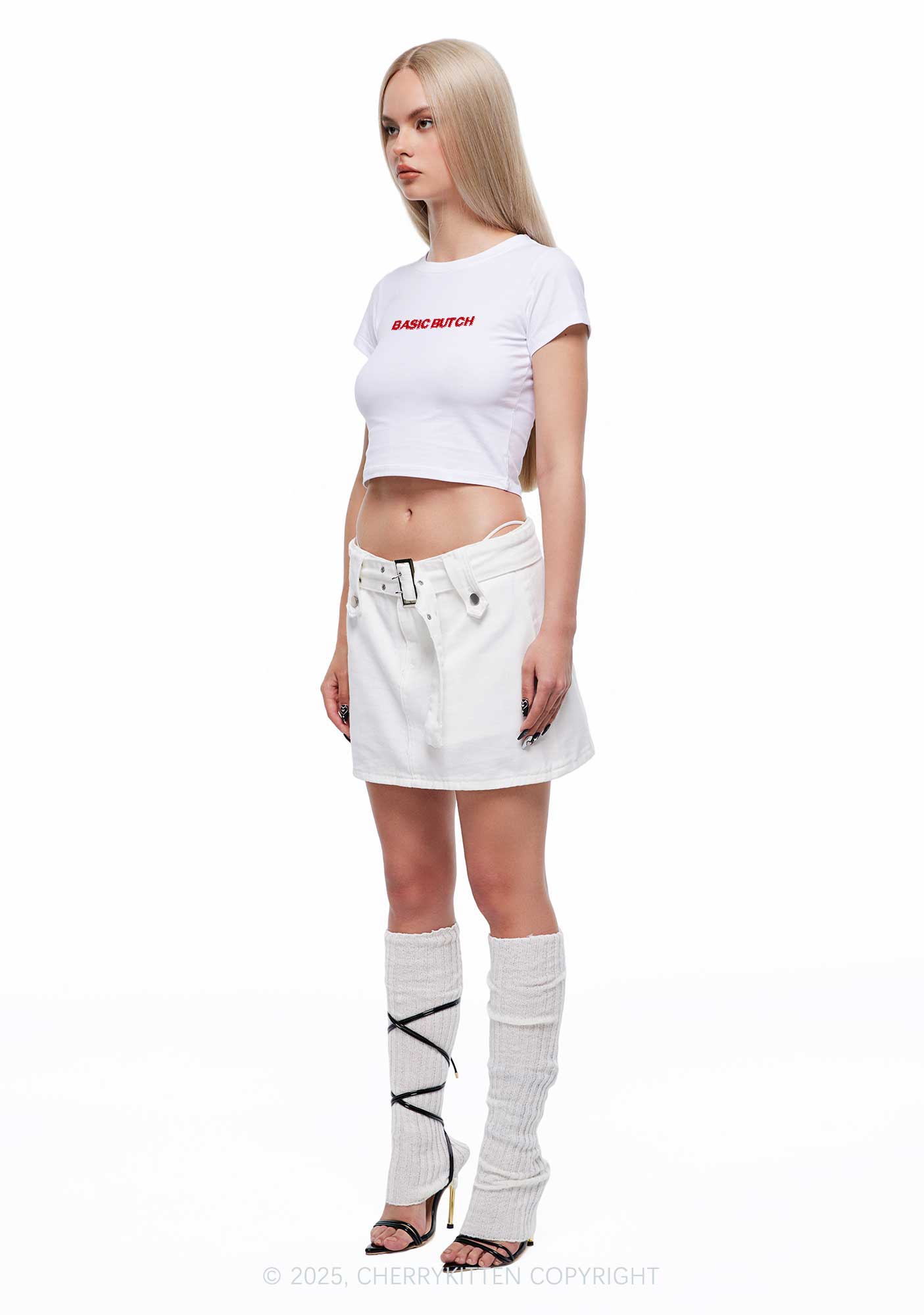 Basic Butch Y2K Baby Tee Cherrykitten