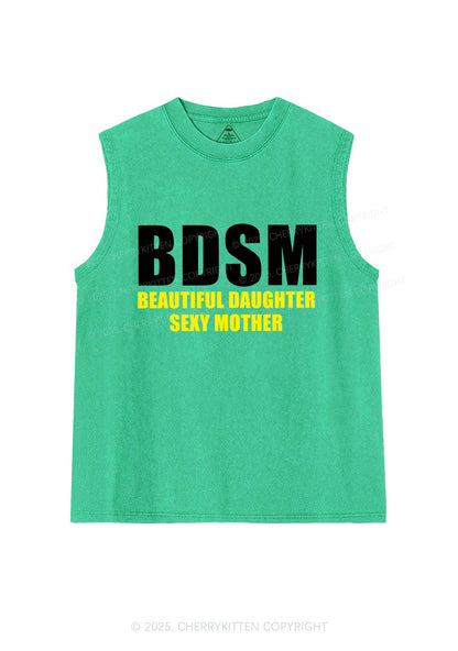 BDSM Daughter Mother Y2K Washed Muscle Tank Cherrykitten