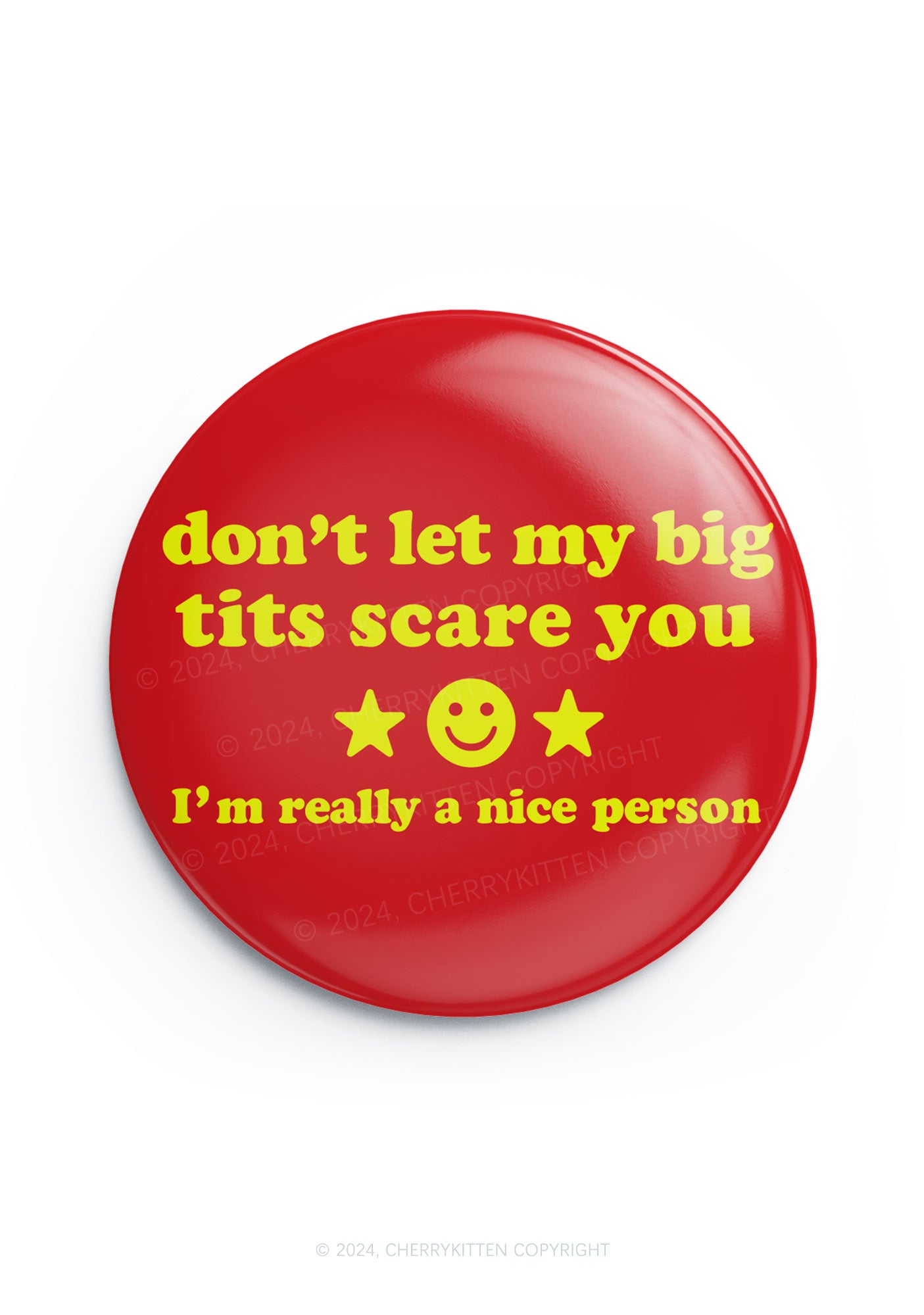 Don't Let My Big Txts Scare You 1Pc Y2K Pin Badge Cherrykitten