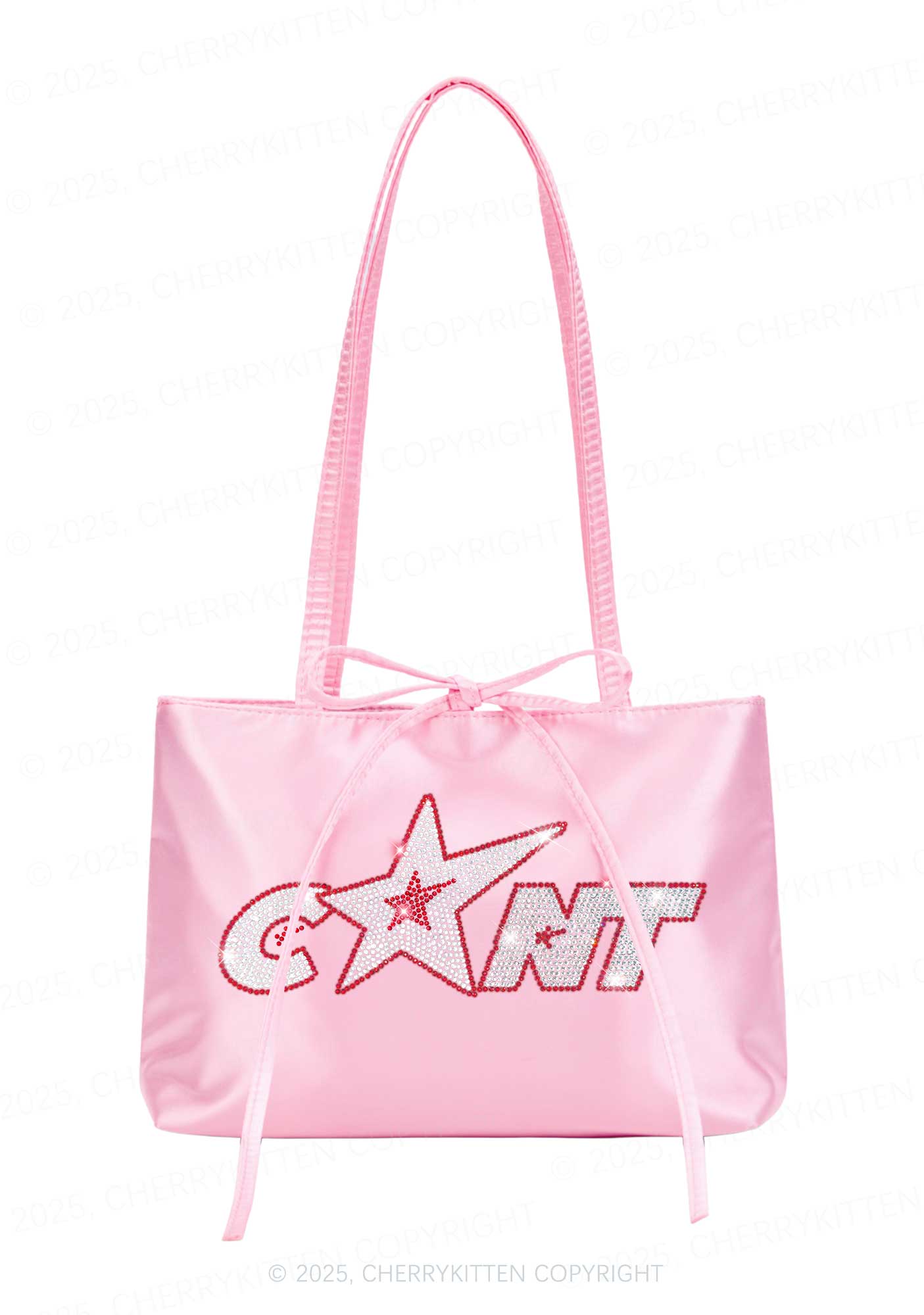 Rhinestone Star Cxxt Y2K Satin Bags Cherrykitten