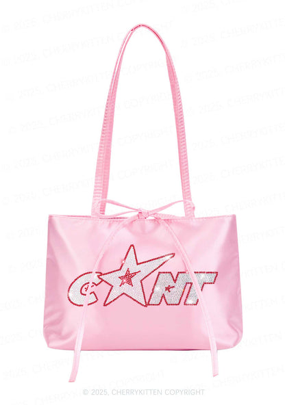Rhinestone Star Cxxt Y2K Satin Bags Cherrykitten