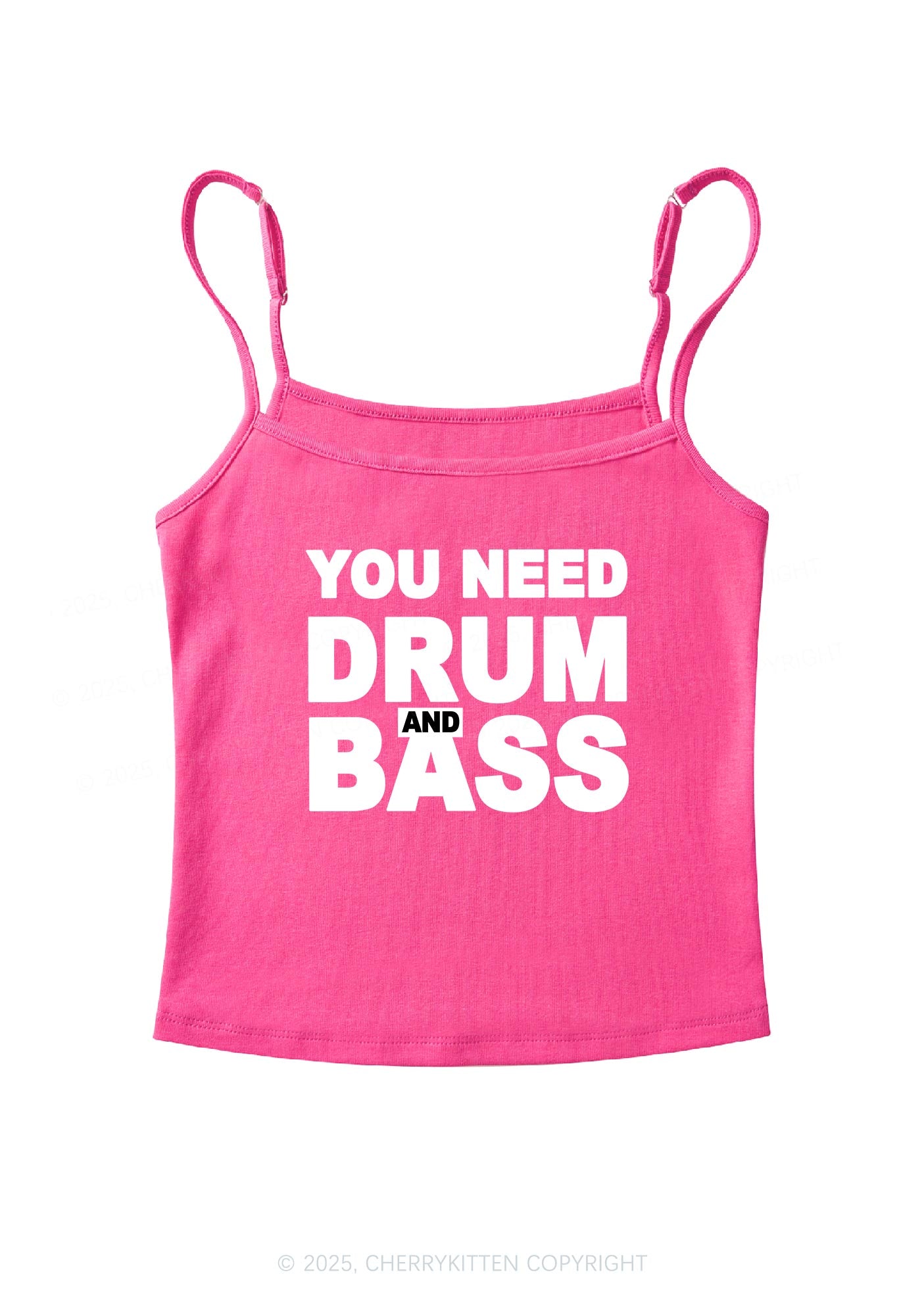 Need Drum And Bass Y2K Spaghetti Strap Cami Cherrykitten