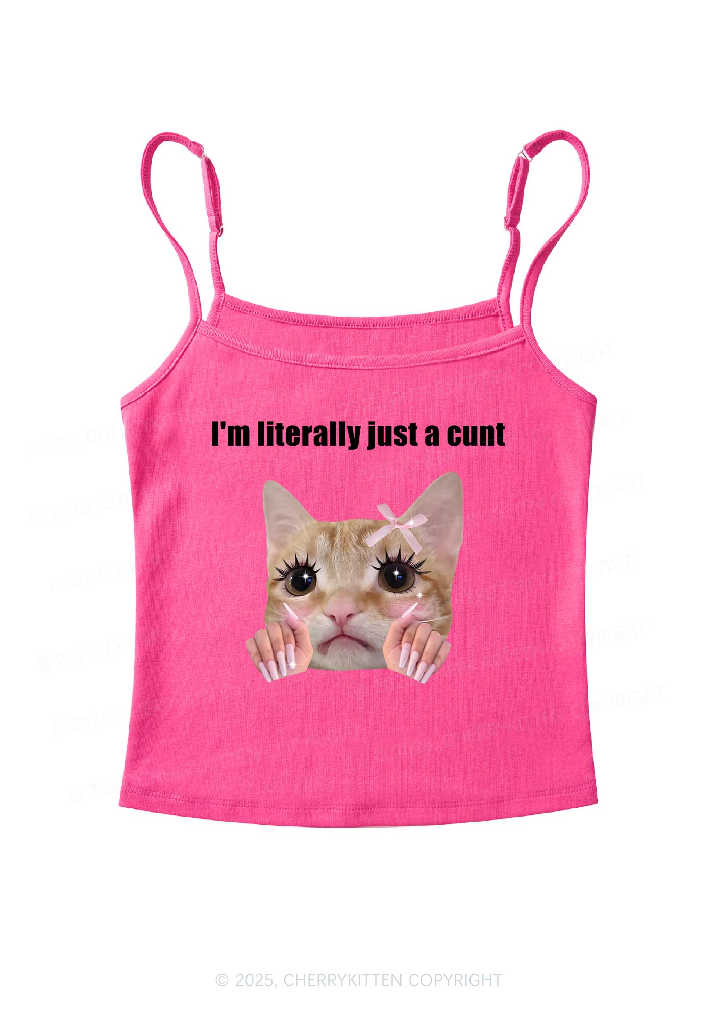 Im Literally Cxxt Y2K Spaghetti Strap Cami Cherrykitten