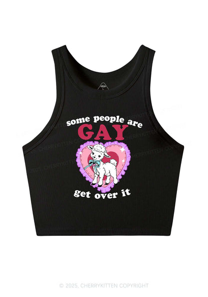 Some People Are Gay Pride Y2K Crop Tank Top Cherrykitten
