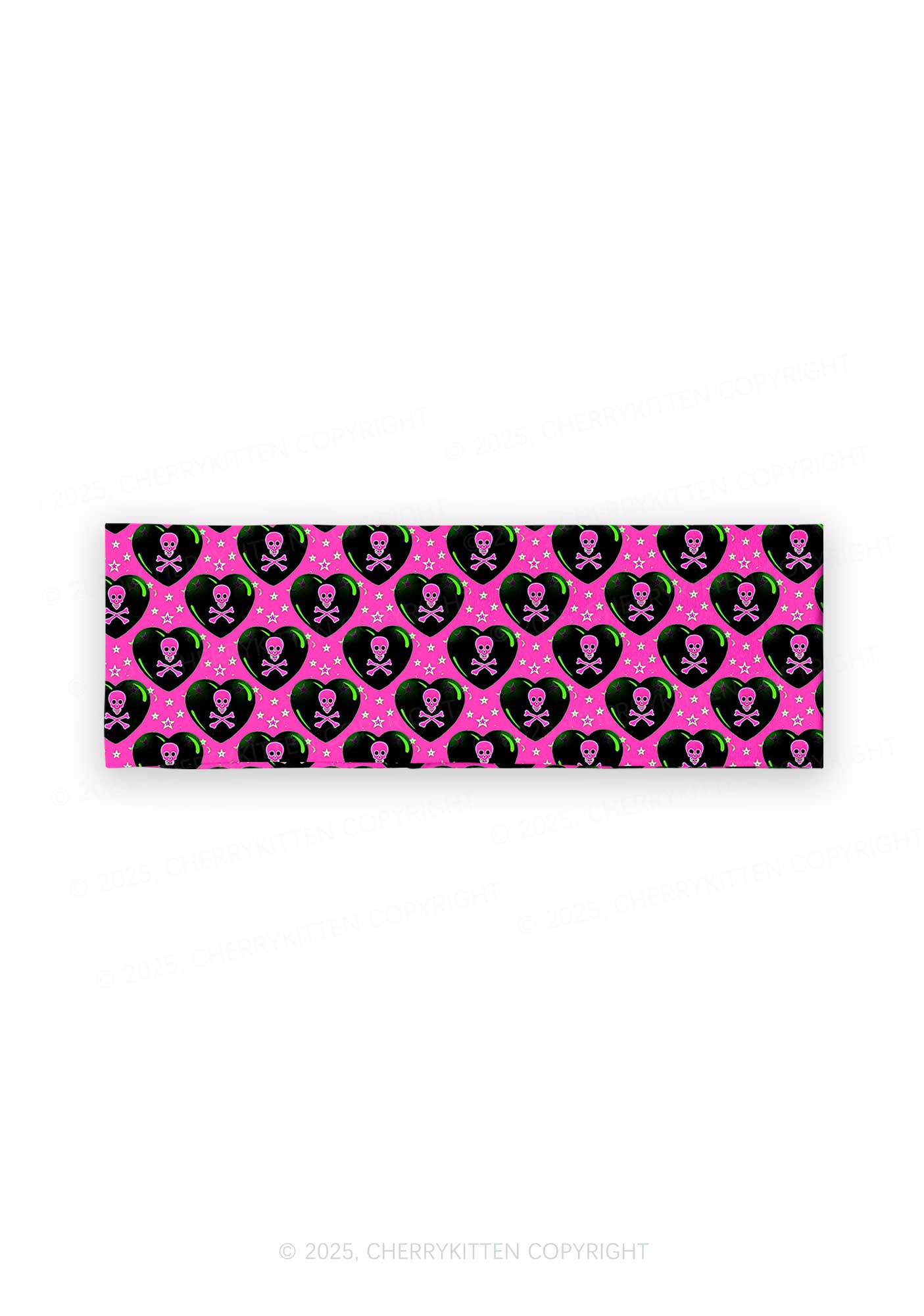 Skeleton Deluxe Valentine's Day Y2K Print Headband Cherrykitten