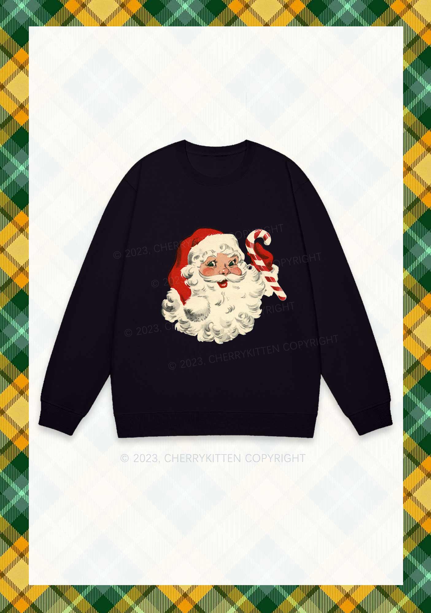 Santa Claus Candy Christmas Y2K Sweatshirt Cherrykitten