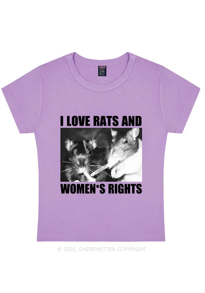 I Love Smoking Rats Y2K Baby Tee Cherrykitten