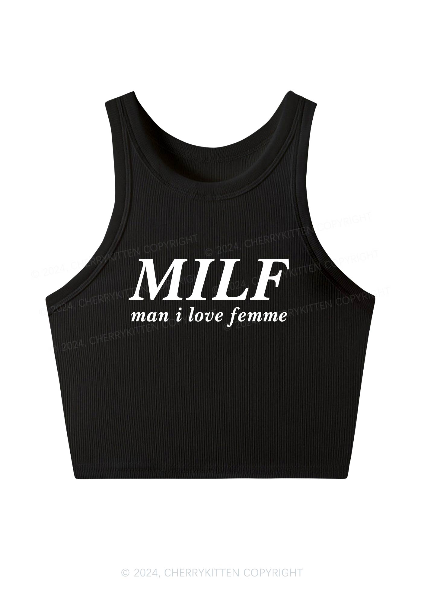 Man I Love Femme Y2K Crop Tank Top Cherrykitten
