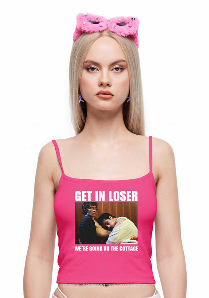 We Are Going To Cottage HR Y2K Spaghetti Strap Cami Cherrykitten
