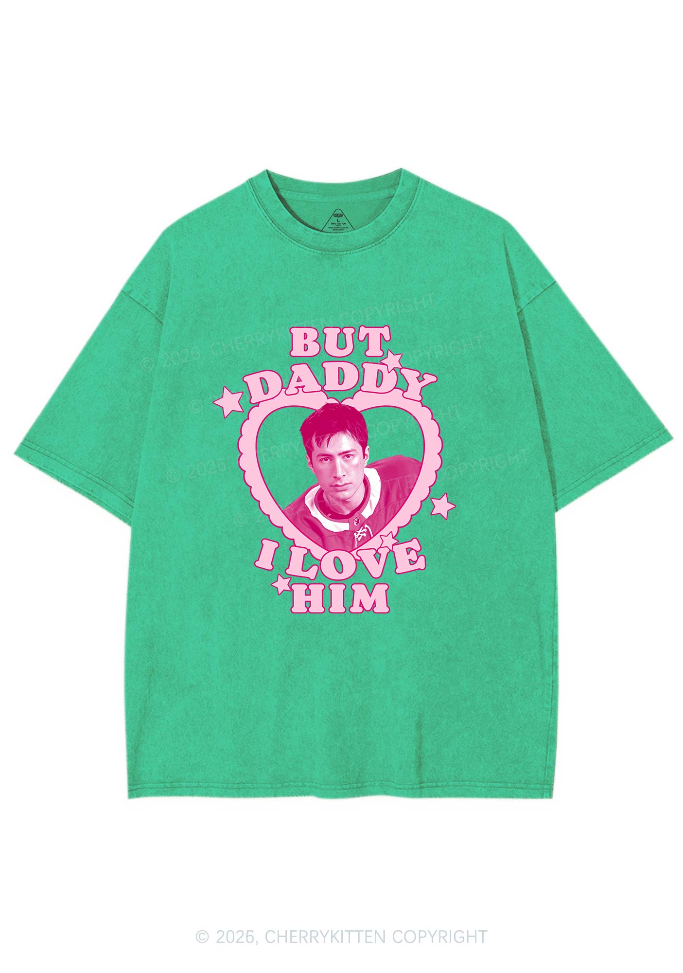 But Daddy I Love HW Y2K Shirts Washed Tee Cherrykitten
