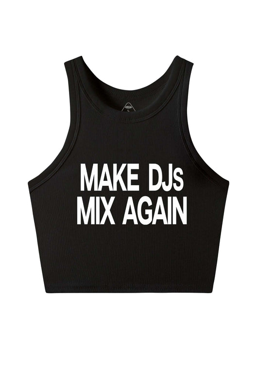 Make DJs Mix Again Y2K Crop Tank Top Cherrykitten