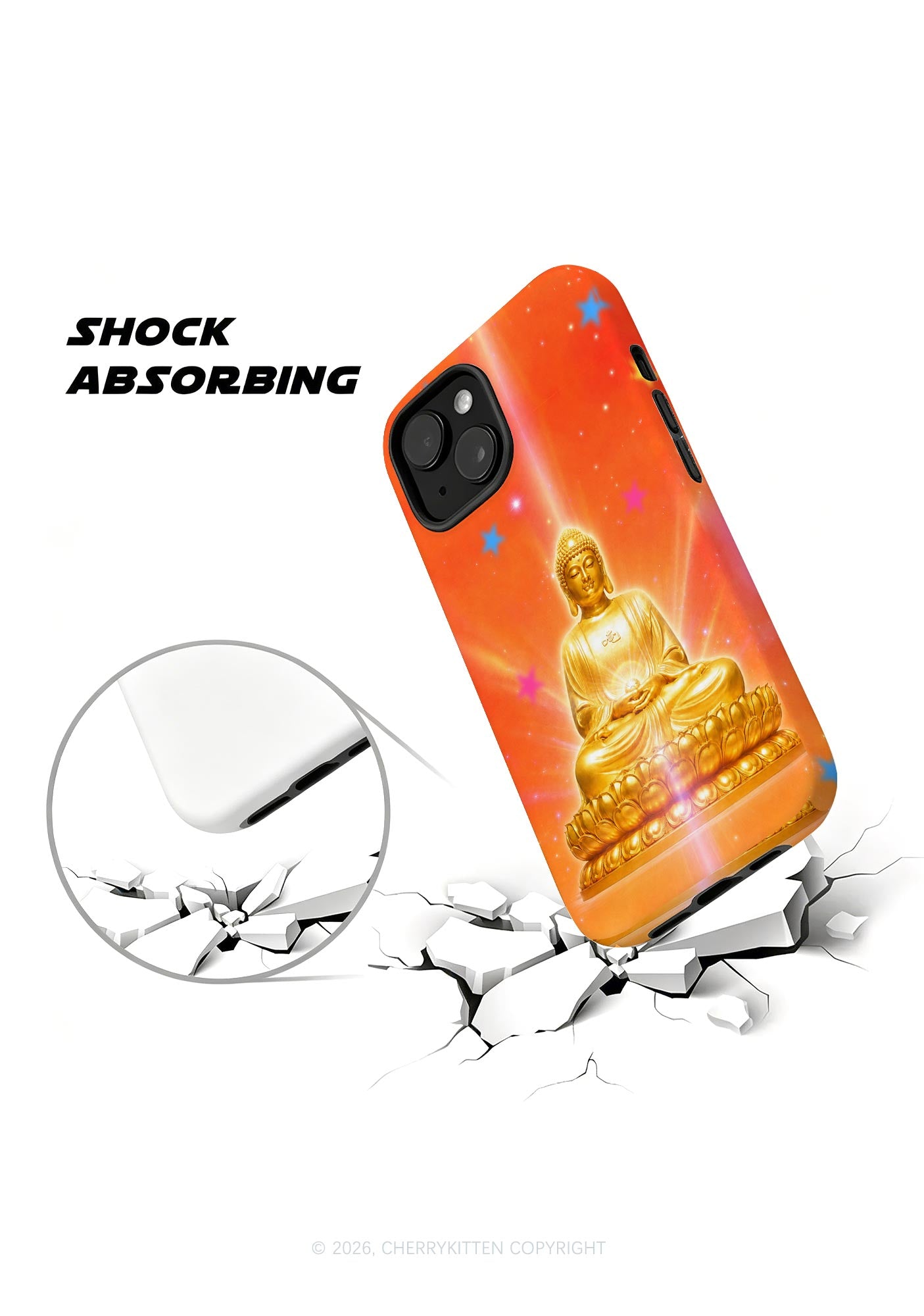 Golden Buddha Y2K Phone Case Cherrykitten