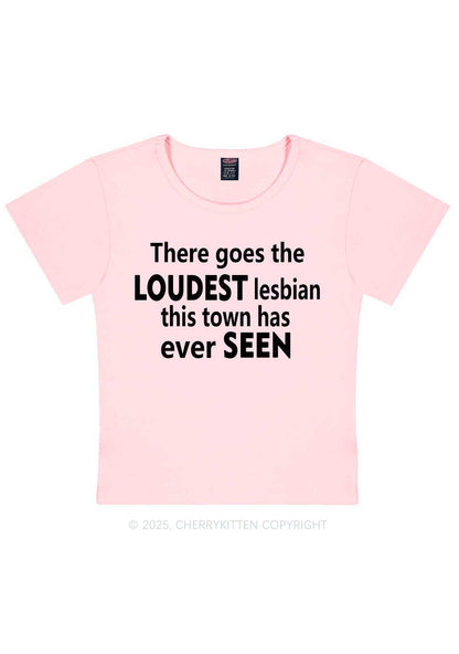 Loudest Lesbian Has Ever Seen Y2K Baby Tee Cherrykitten
