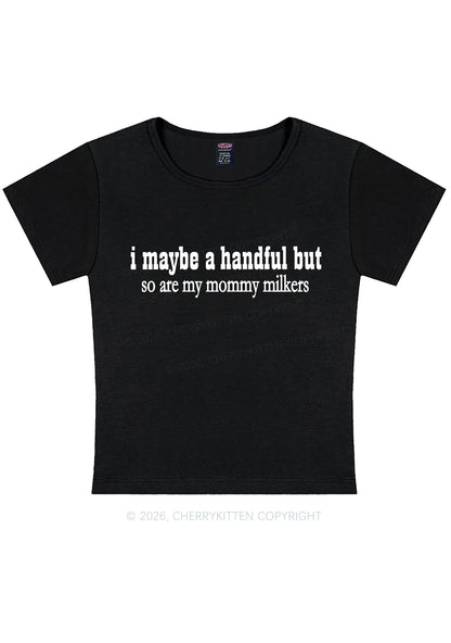 Handful Mommy Milkers Y2K Baby Tee Cherrykitten