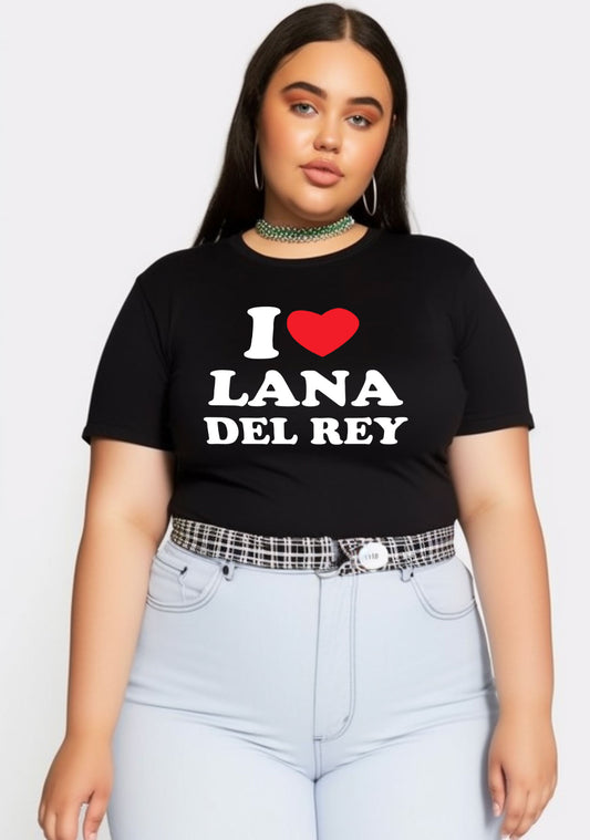 Curvy I Love Lanx Del Rey Baby Tee