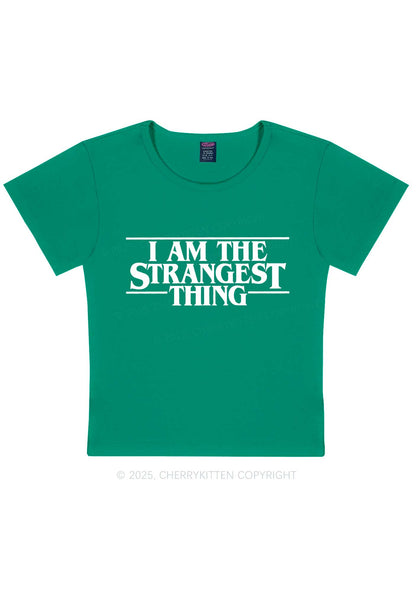 I Am The Strangest Thing Y2K Baby Tee Cherrykitten