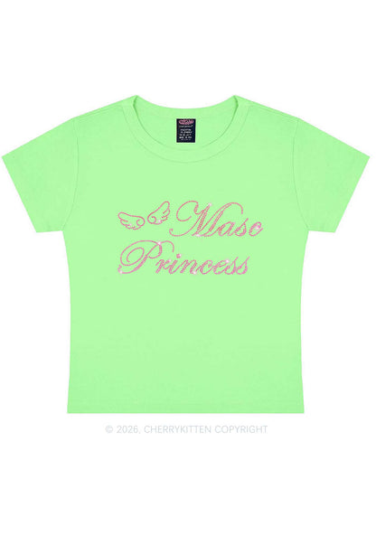 Rhinestone Masc Princess Pride Y2K Baby Tee Cherrykitten