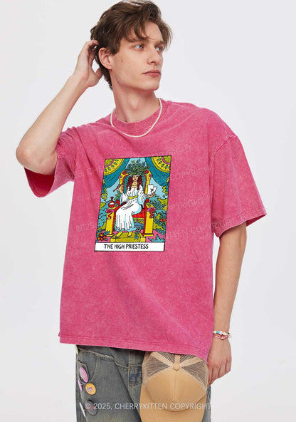 The High Priestess Y2K Washed Tee Cherrykitten