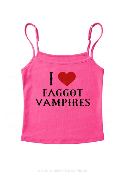 I Love Faggot Vampires Pride Y2K Spaghetti Strap Cami Cherrykitten
