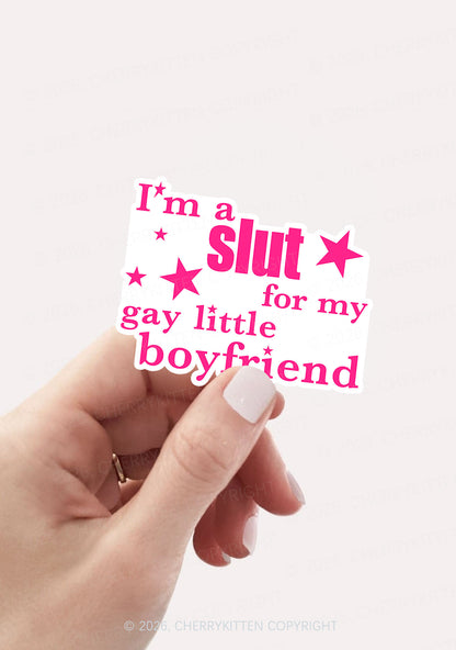 Slxt For My Gay Little BF Pride 1pc Y2K Sticker Cherrykitten