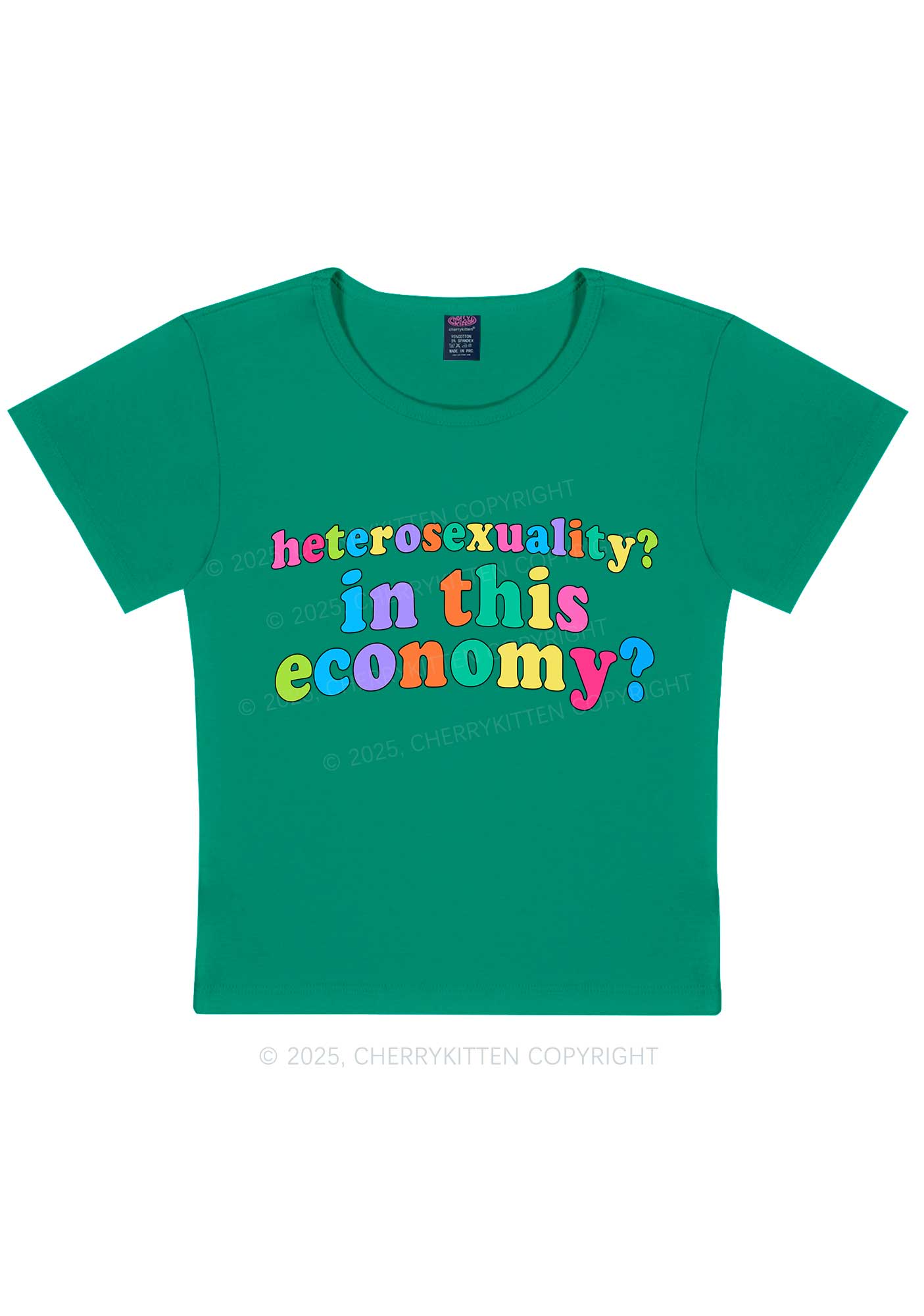 Heterosexuality In This Economy Pride Y2K Baby Tee Cherrykitten
