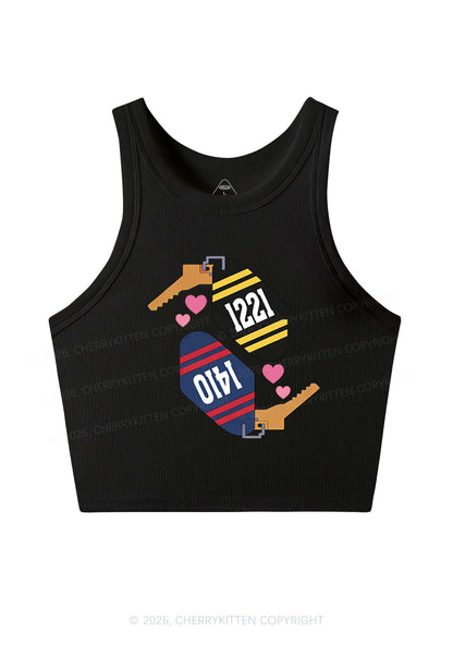 Retro Key Tag HR Y2K Crop Tank Top Cherrykitten