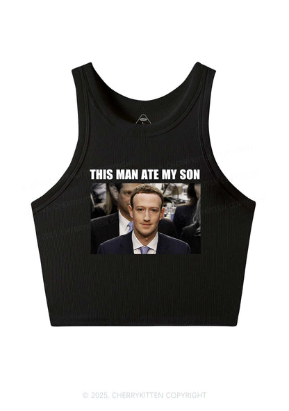 This Man Ate My Son Y2K Crop Tank Top Cherrykitten