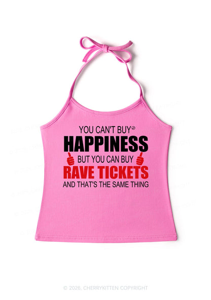 Happiness Rave Tickets Y2K Halter Neck Cami Cherrykitten