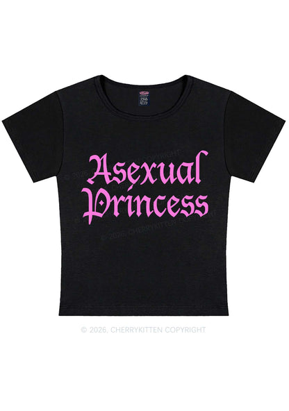Asexual Princess Pride Y2K Baby Tee Cherrykitten