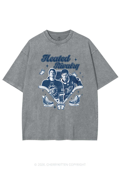 Retro Hockey Elements Y2K Shirts Washed Tee Cherrykitten