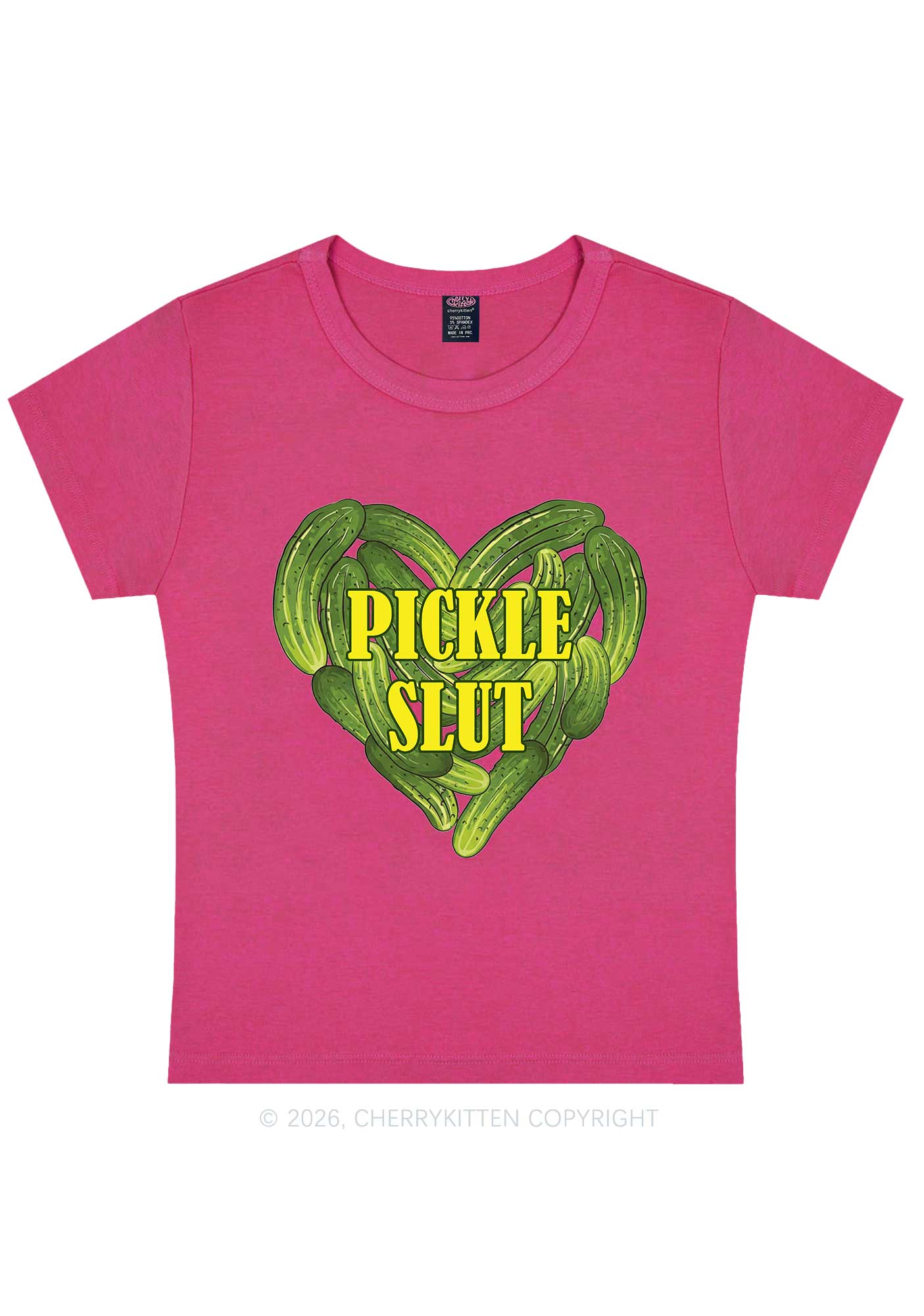 Pickle Slxt Valentine's Day Y2K Baby Tee Cherrykitten