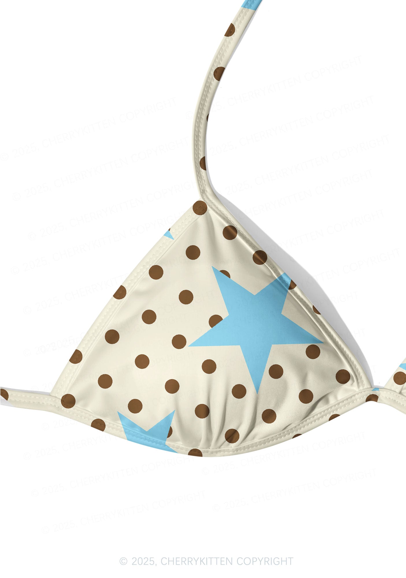 Dots With Blue Star Y2K Print Bikini Set Cherrykitten