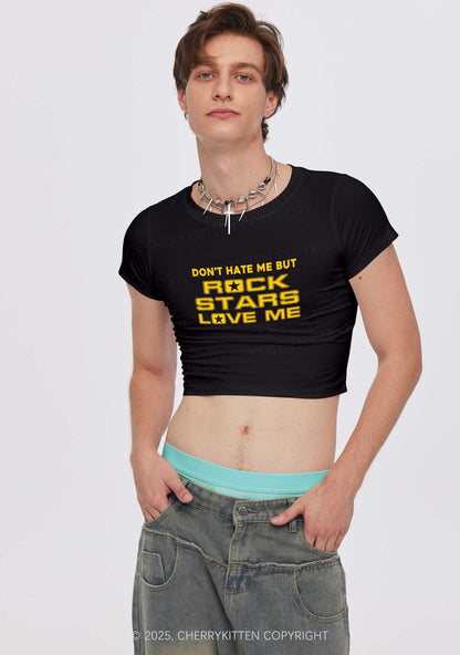 Rock Stars Love Me Y2K Baby Tee Cherrykitten