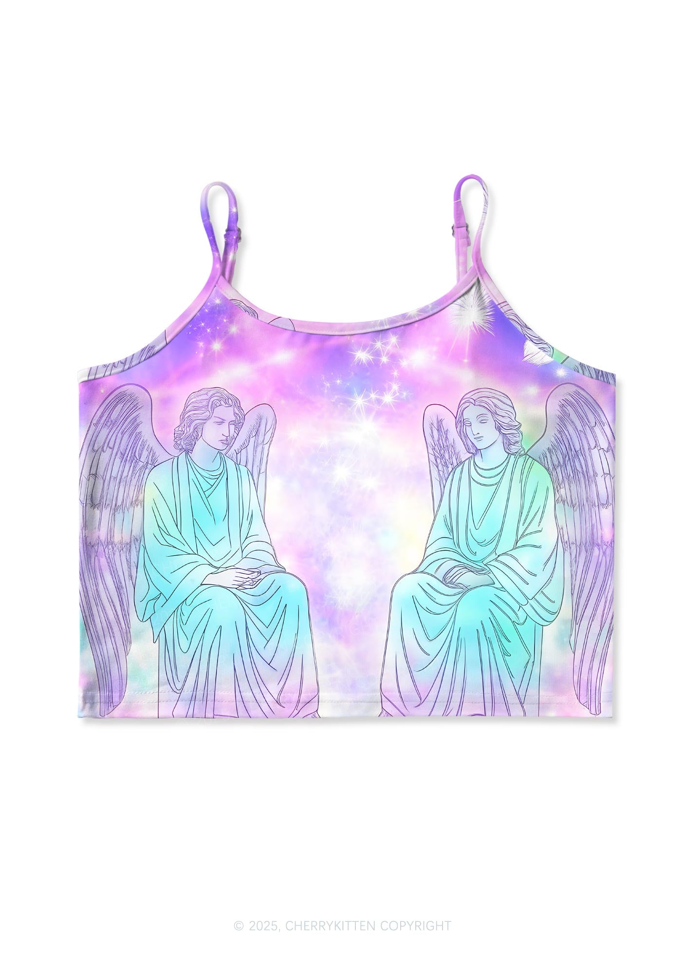Angel Wings Y2K Print Cami Crop Top Cherrykitten