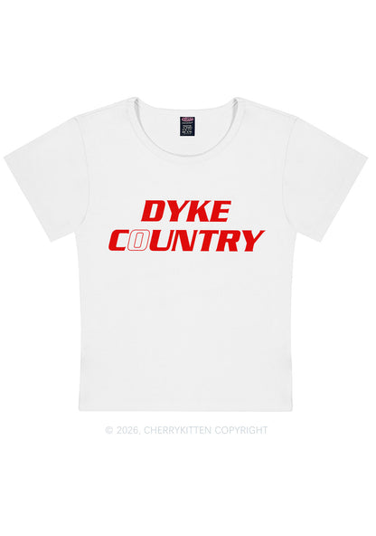 Dyke Country Pride Y2K Baby Tee Cherrykitten